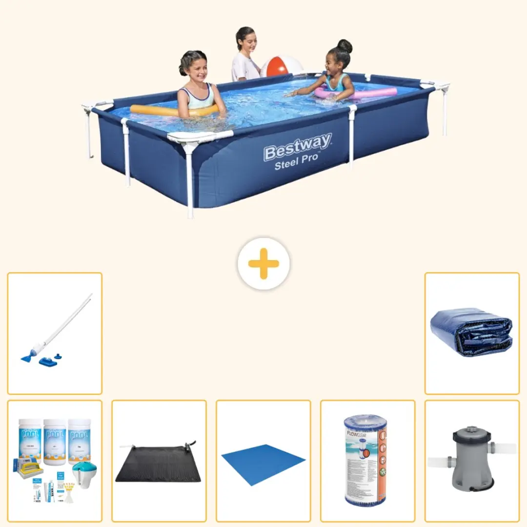 Bestway Steel Pro Zwembad 221x150x43cm Blauw