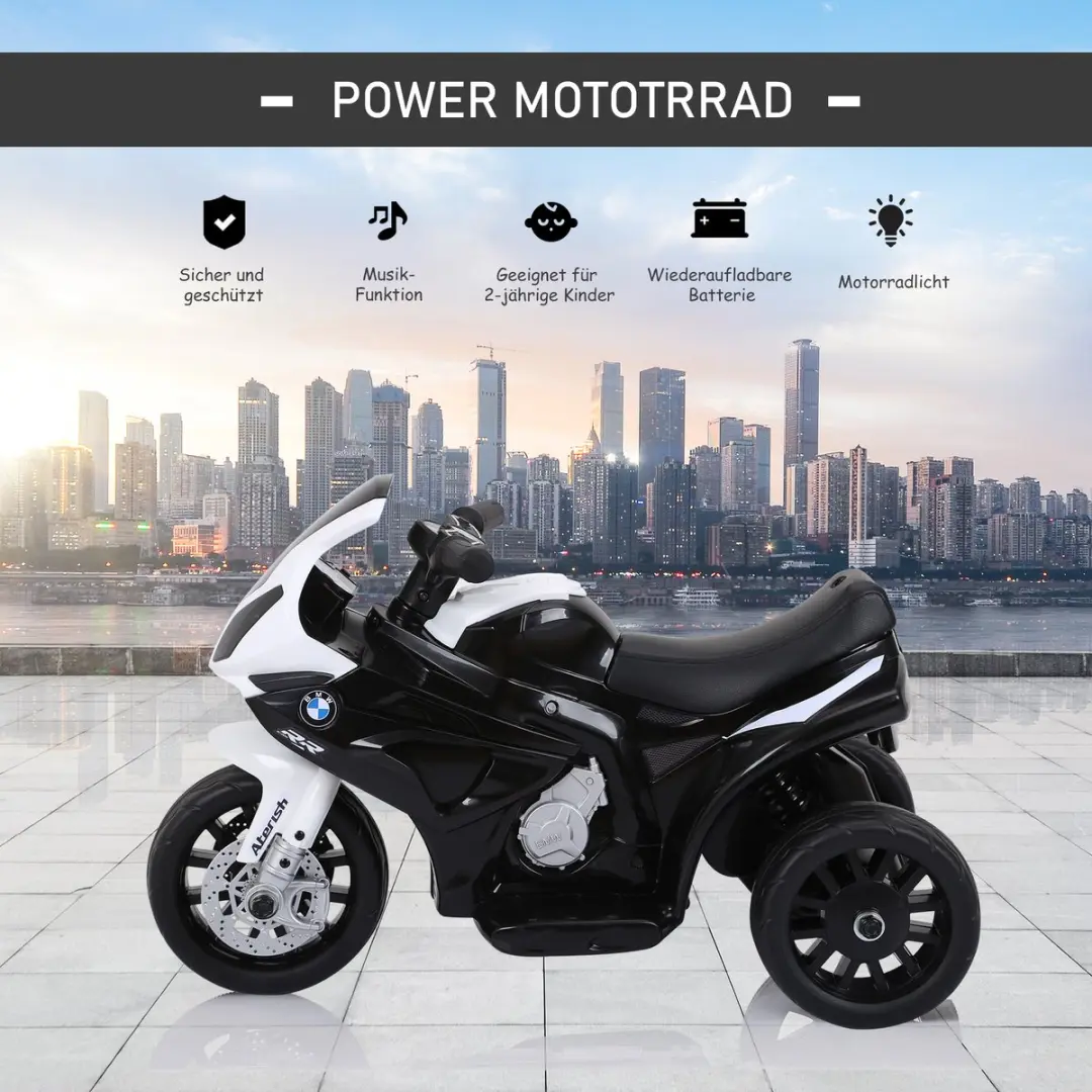 Homcom BMW Licentie Elektrische Kindermotor - Zwart