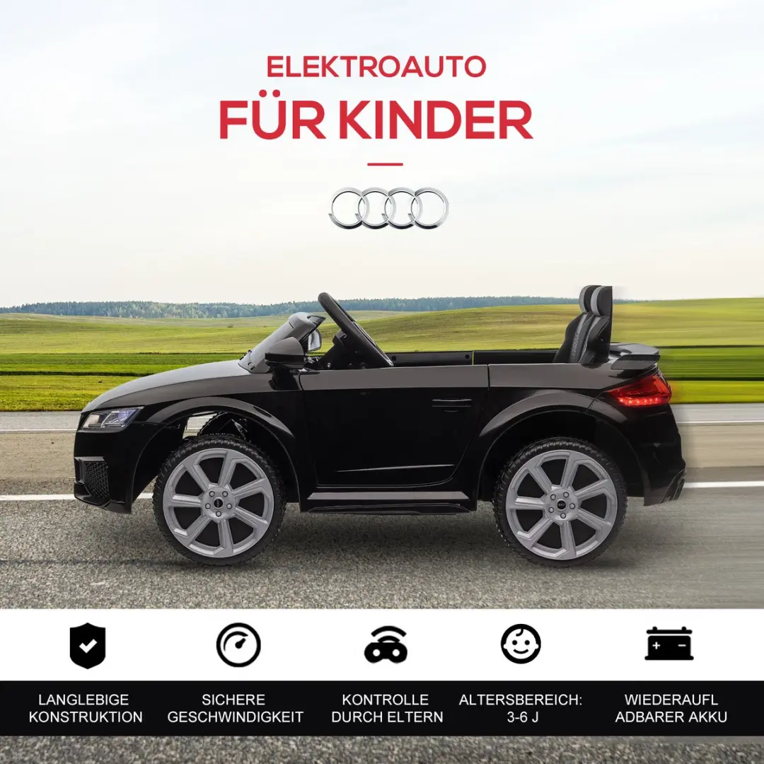 Homcom Elektrische Kinderauto 102x60x44cm - Zwart