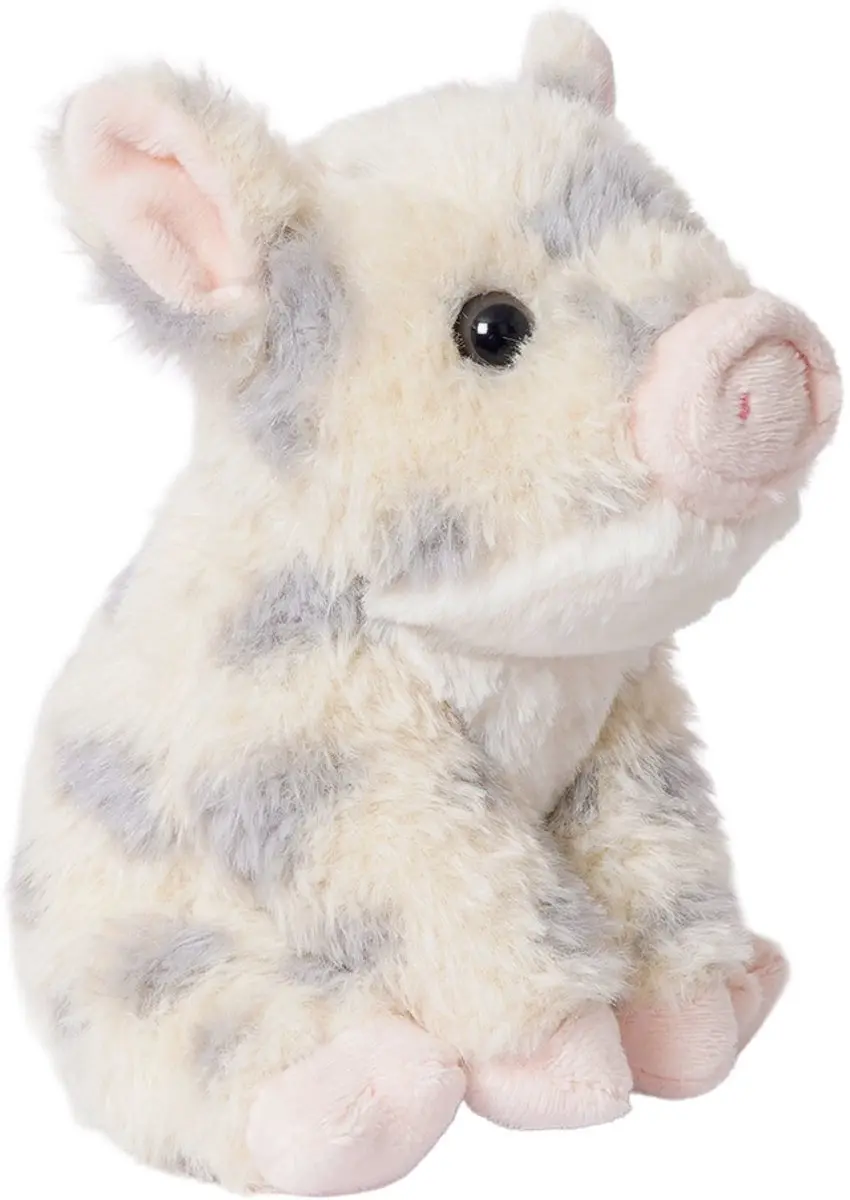 PIA Soft Toys Pluche Varken Grijs Gevlekt 16cm