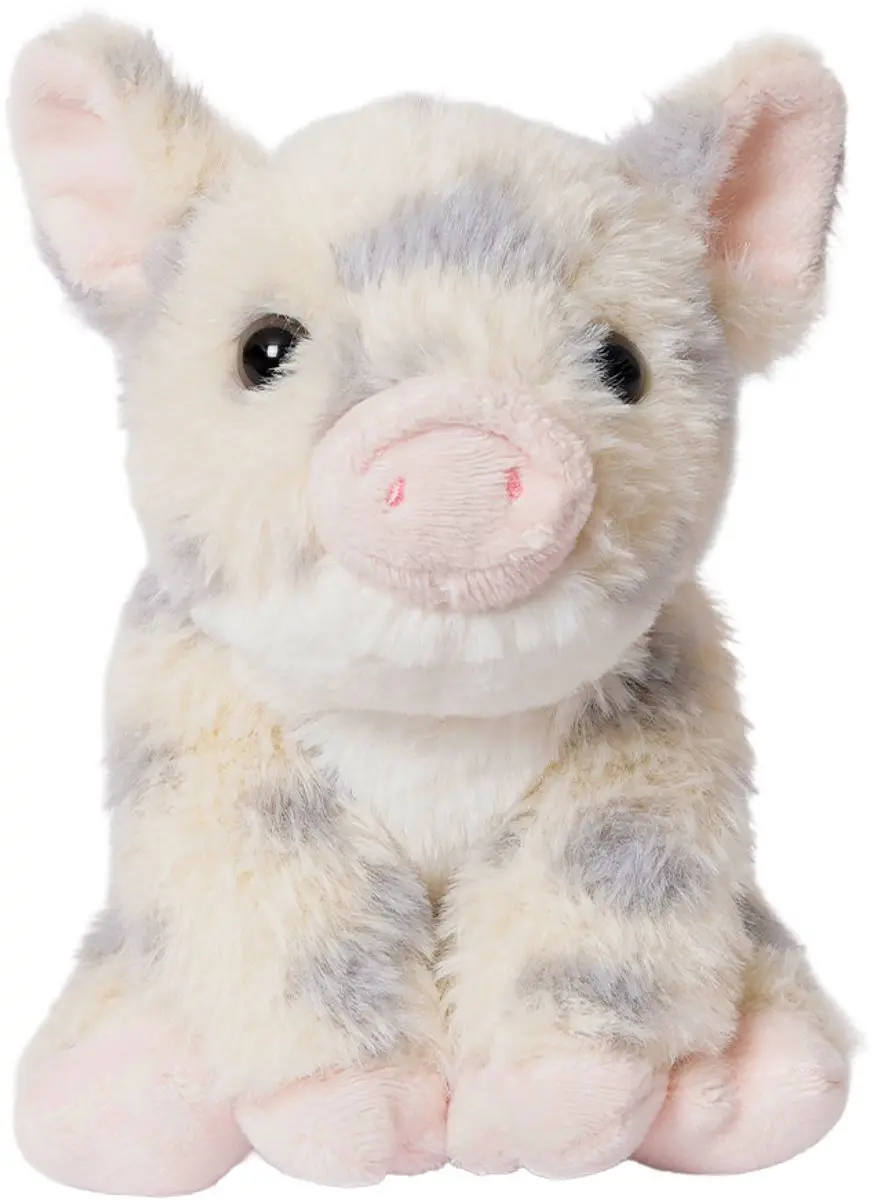PIA Soft Toys Pluche Varken Grijs Gevlekt 16cm