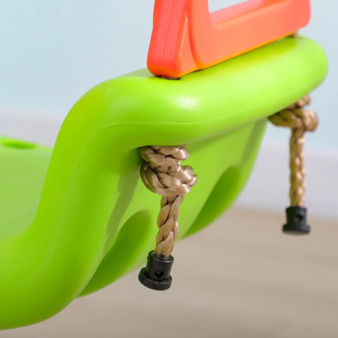 Outsunny Kinderschommel - Verstelbare Touwen Oranje