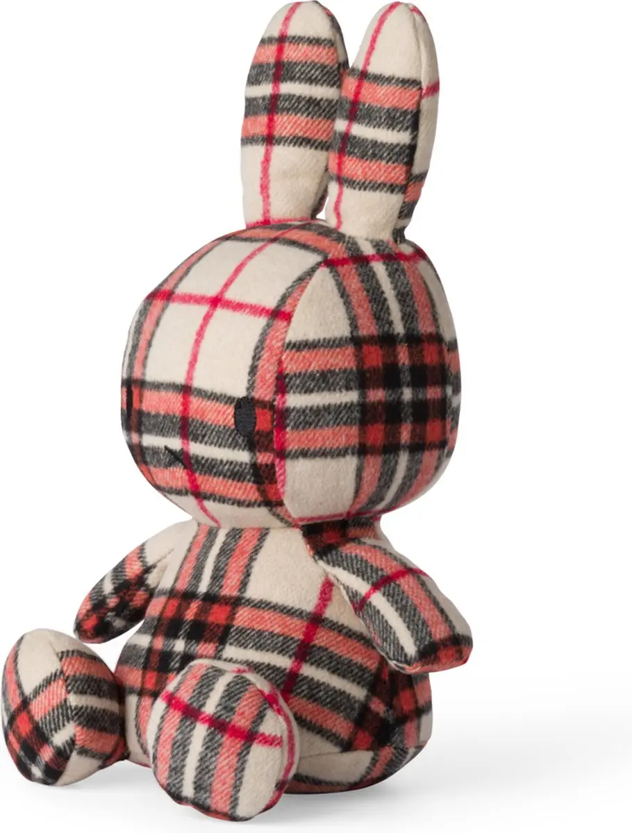Bon Ton Toys Nijntje Knuffel 33cm - Ruit Beige/Rood
