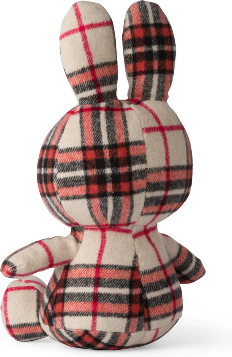 Bon Ton Toys Nijntje Knuffel 33cm - Ruit Beige/Rood