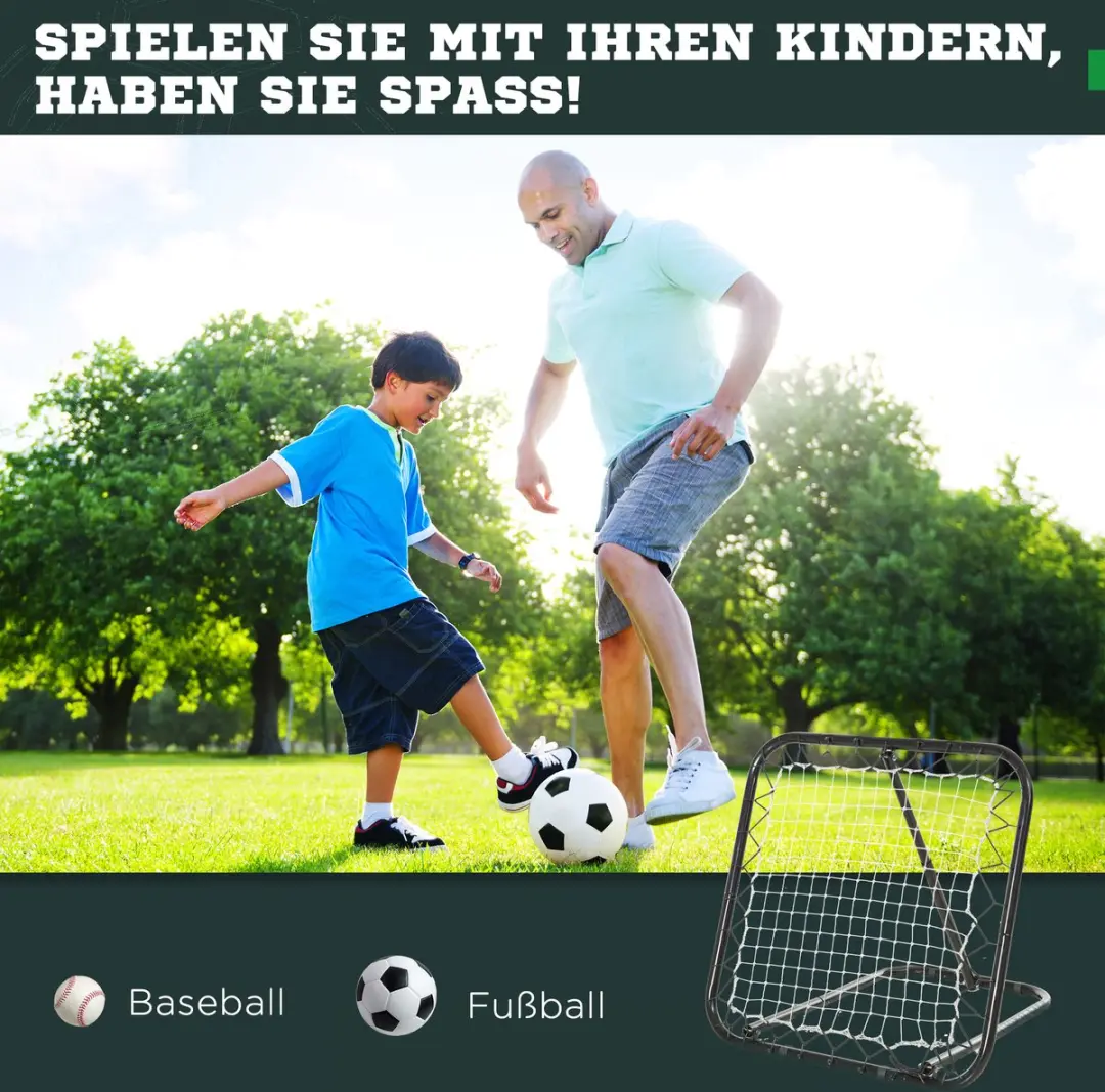 Homcom Baseball Rebounder A90-223 - Inklapbaar - Zwart