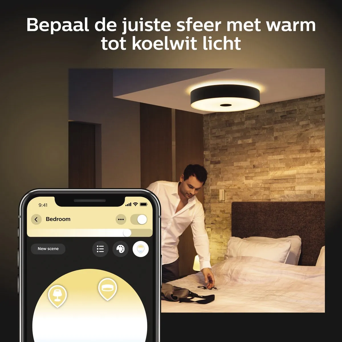 Philips Hue Fair Plafondlamp - Zwart - 1 Dimmer Switch