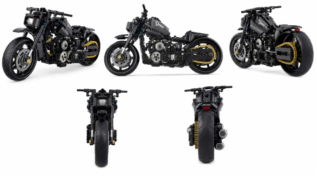 RedParrot Model Motor Bouwpakket HBMOTORZWART - 1:9 - 600 Onderdelen - Zwart