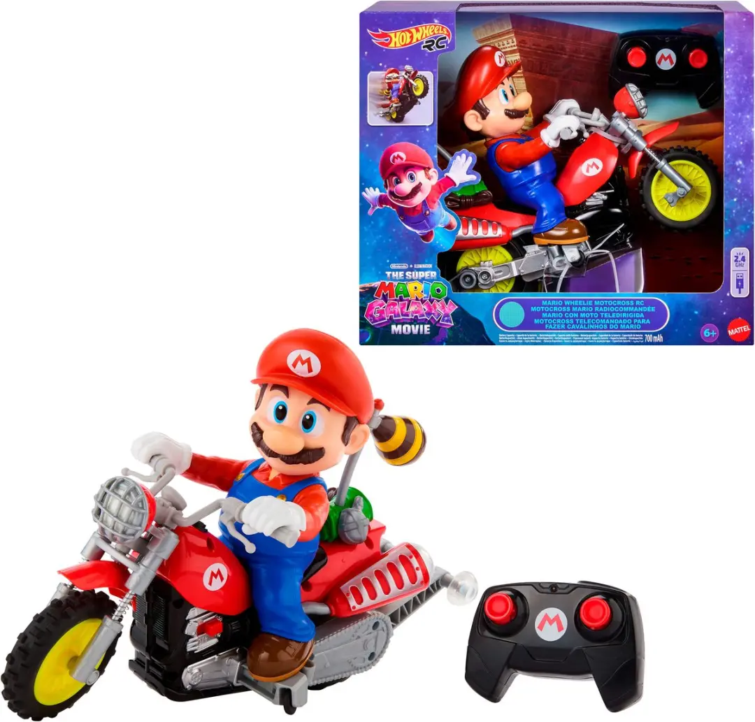 Hot Wheels Mario Kart Wheelie Motocross RC