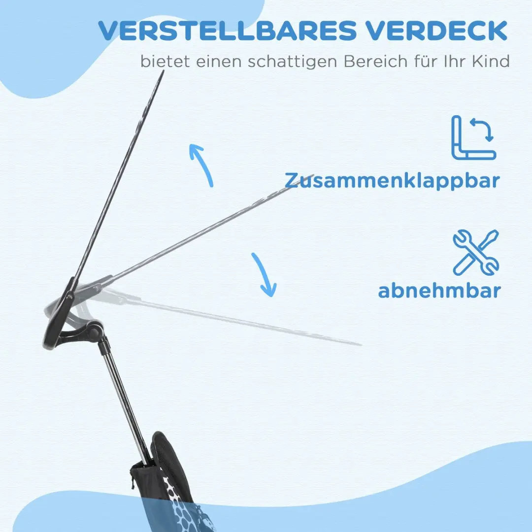 Homcom Kinderdriewieler Metaal - 105x47x98cm Wit