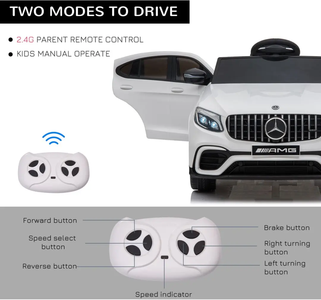 Homcom Mercedes-Benz Elektrisch Kindervoertuig - Zwart