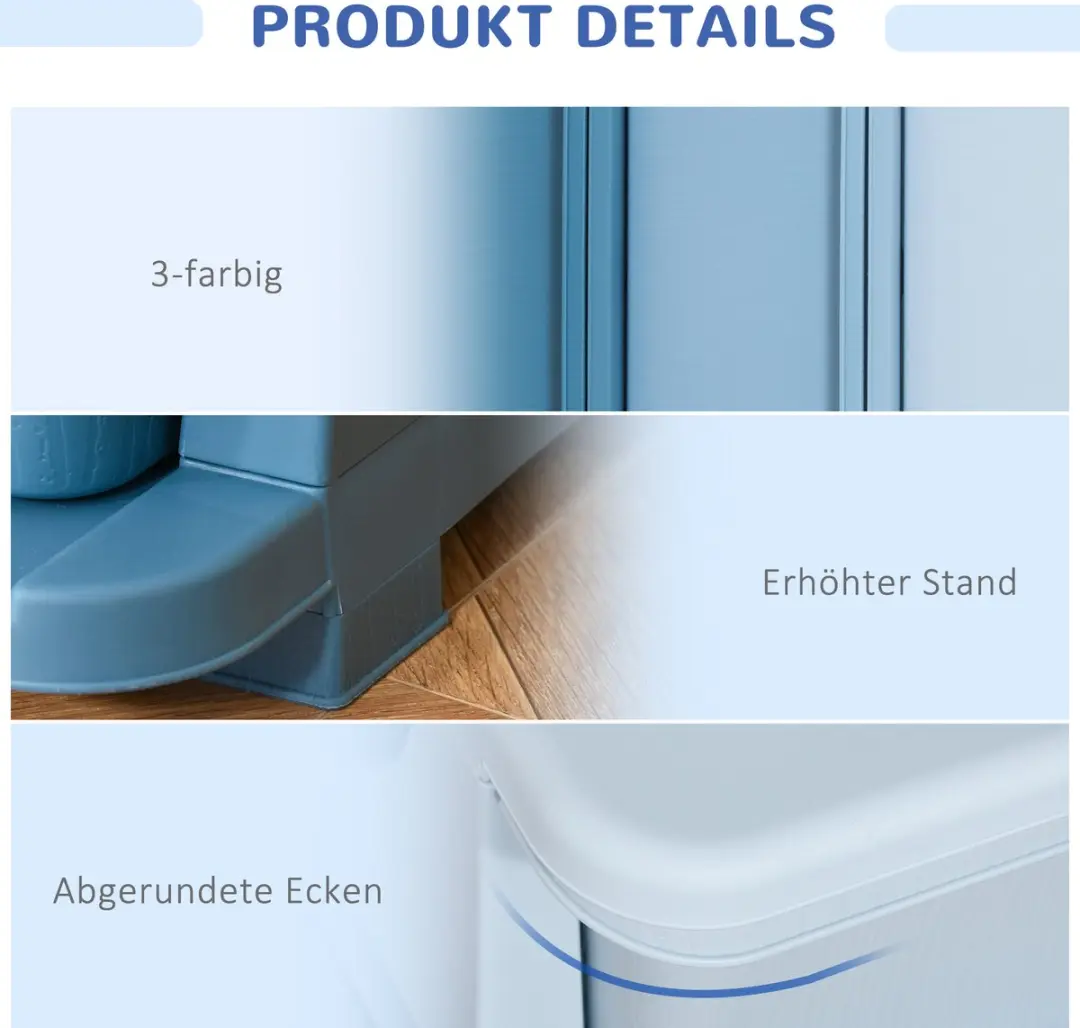 Homcom Kinderbank Blauw - 3 Lades