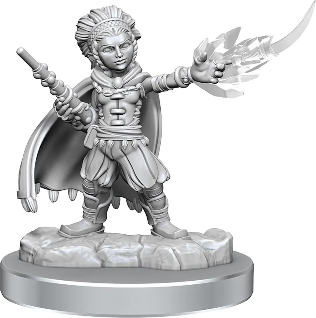 Wizkids D&D Nolzur's Marvelous Miniatures Halfling Wizard - Grijs