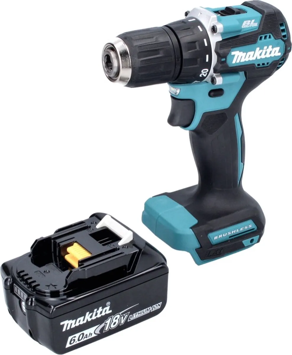 Makita DDF487G1 Accuboormachine 18V 40Nm Borstelloos - 1x 6.0Ah Accu - afbeelding 3 van 5