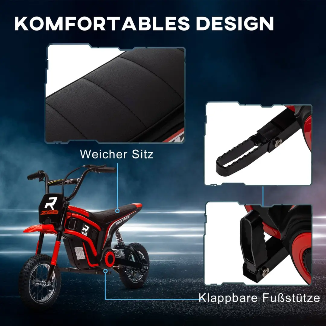 Homcom Elektrische Kinderauto 119x64x76,5cm Rood - MPN 370-304V90RD