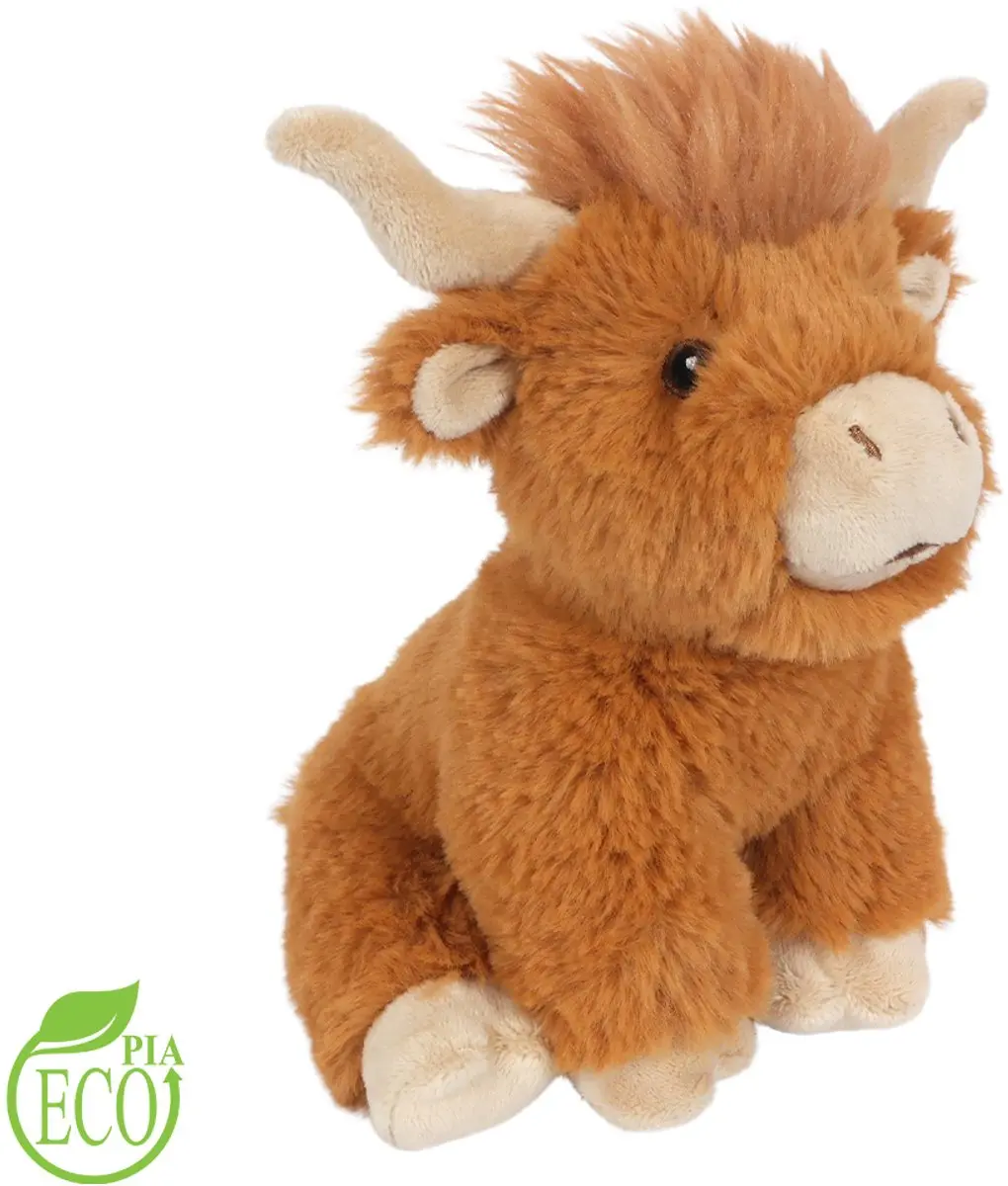 PIA Soft Toys Schotse Hooglander Pluche Knuffel 15cm - Bruin