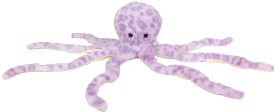 PIA Soft Toys Octopus Knuffeldier - 3 Assortiment 50cm - Bruin/Beige/Paars/Roz