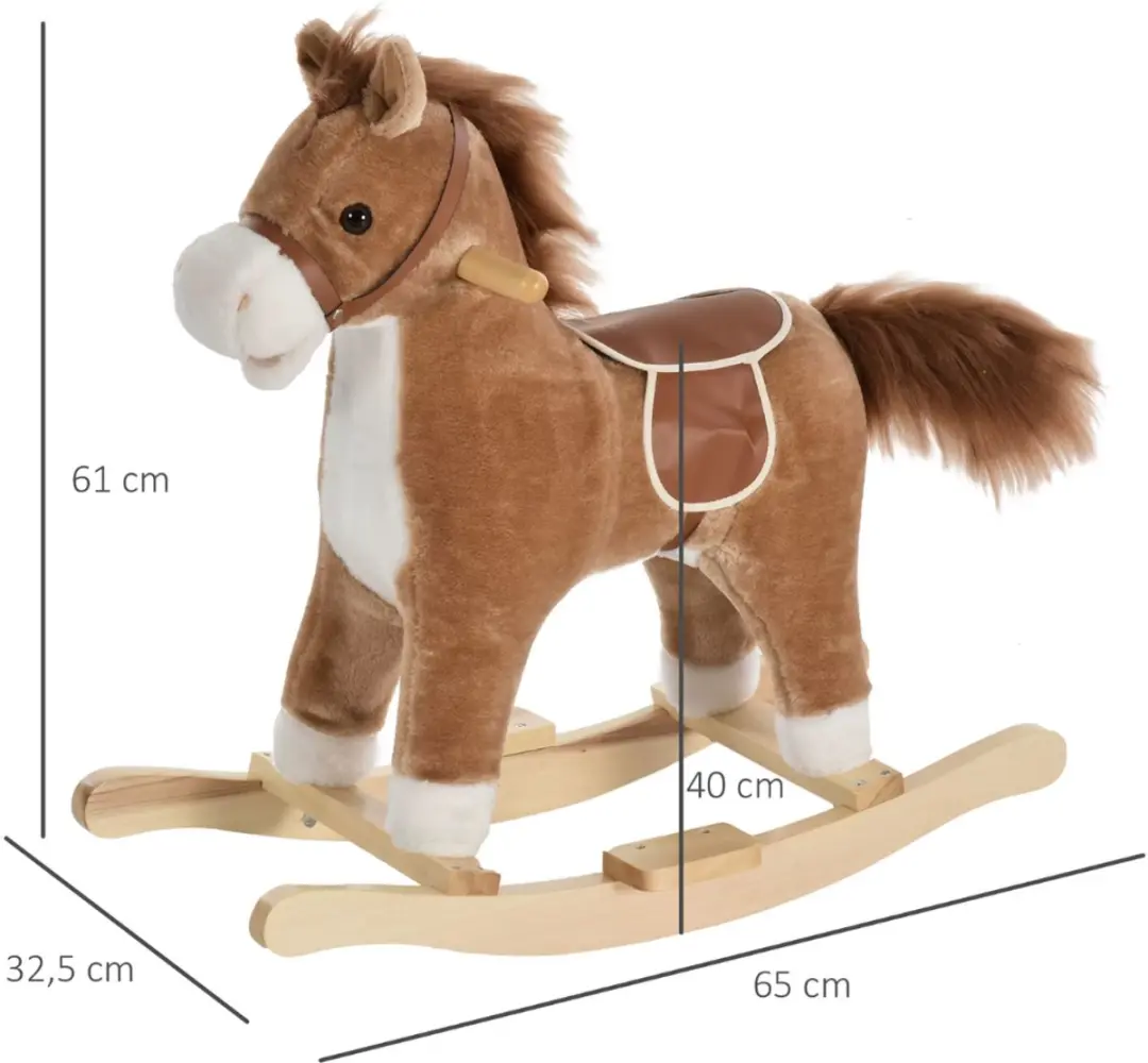 Homcom Hobbelpaard Schommeldier 3222100 - Bruin