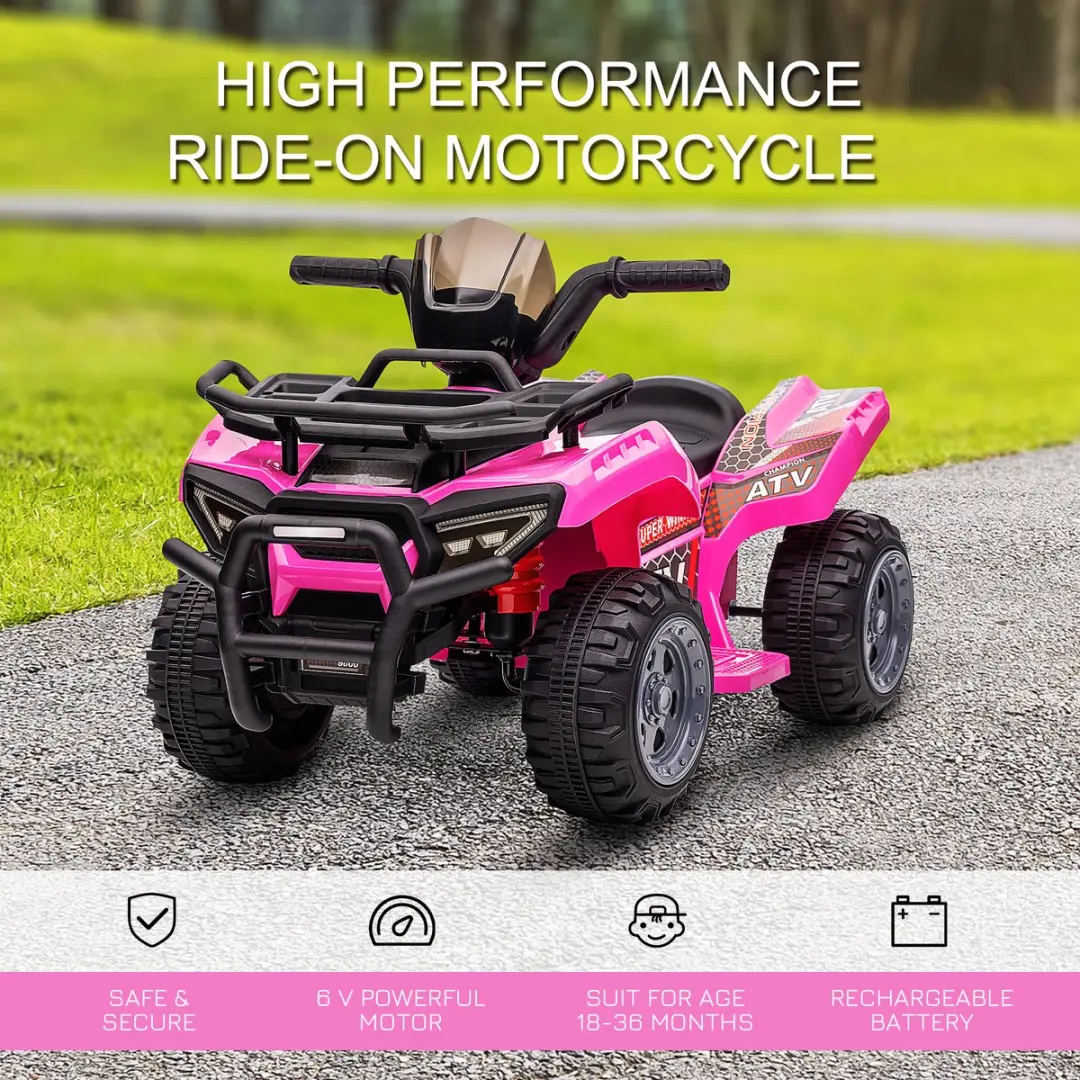 Homcom Elektroquad 6V - Roze - 370-189V90PK