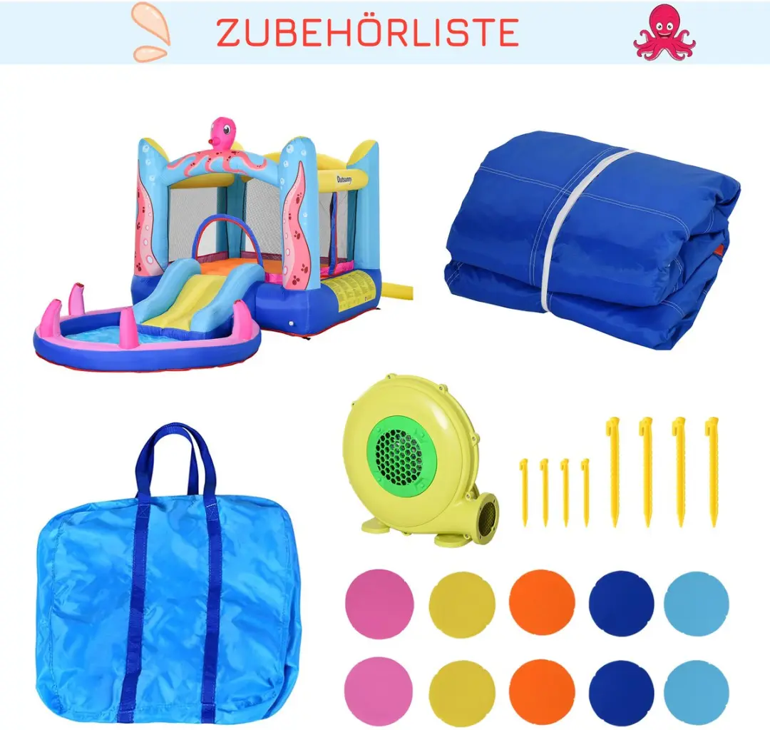 Outsunny Hüpfkasteel Oxford Gewebe - 360x175x180cm - Multicolor