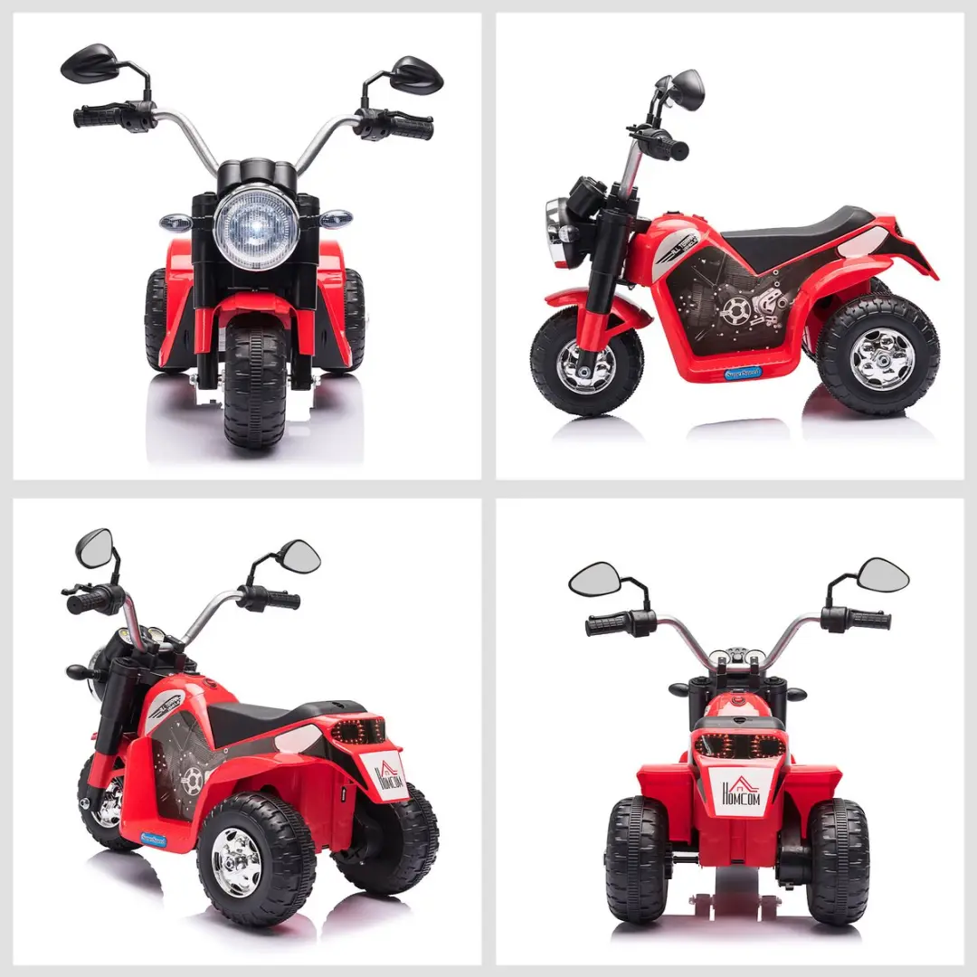Homcom Elektrische Motorfiets PP - 72x57x56cm - Rood