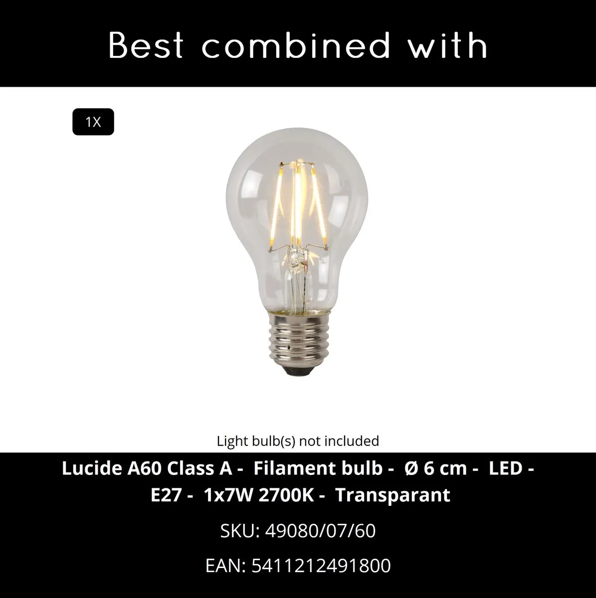 Lucide SHADI Leeslamp E27 - Zwart
