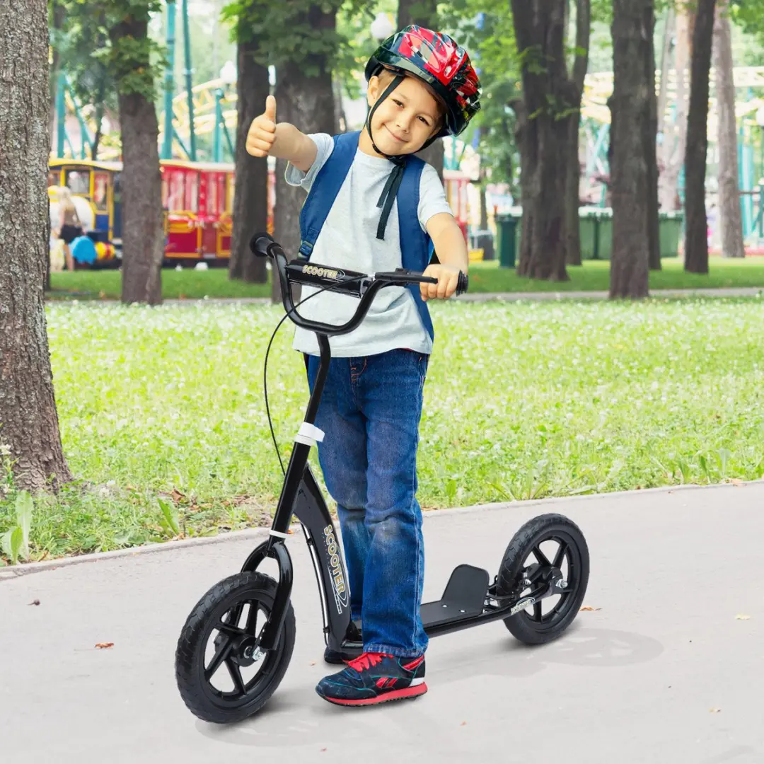 Homcom Kinderstep verstelbaar 12 Inch - Zwart