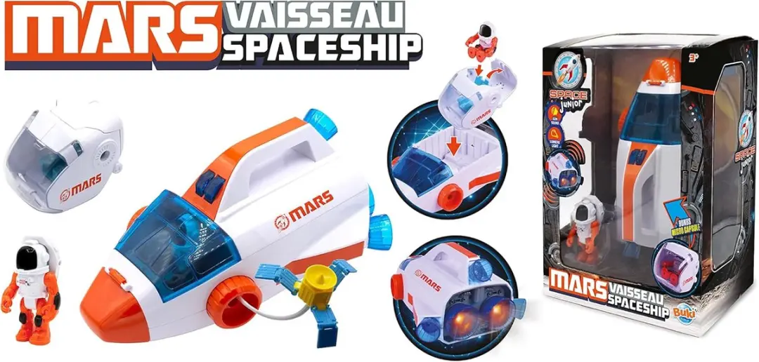 Buki France Mars Spaceship Ruimteschip - Wit/Blauw/Orange
