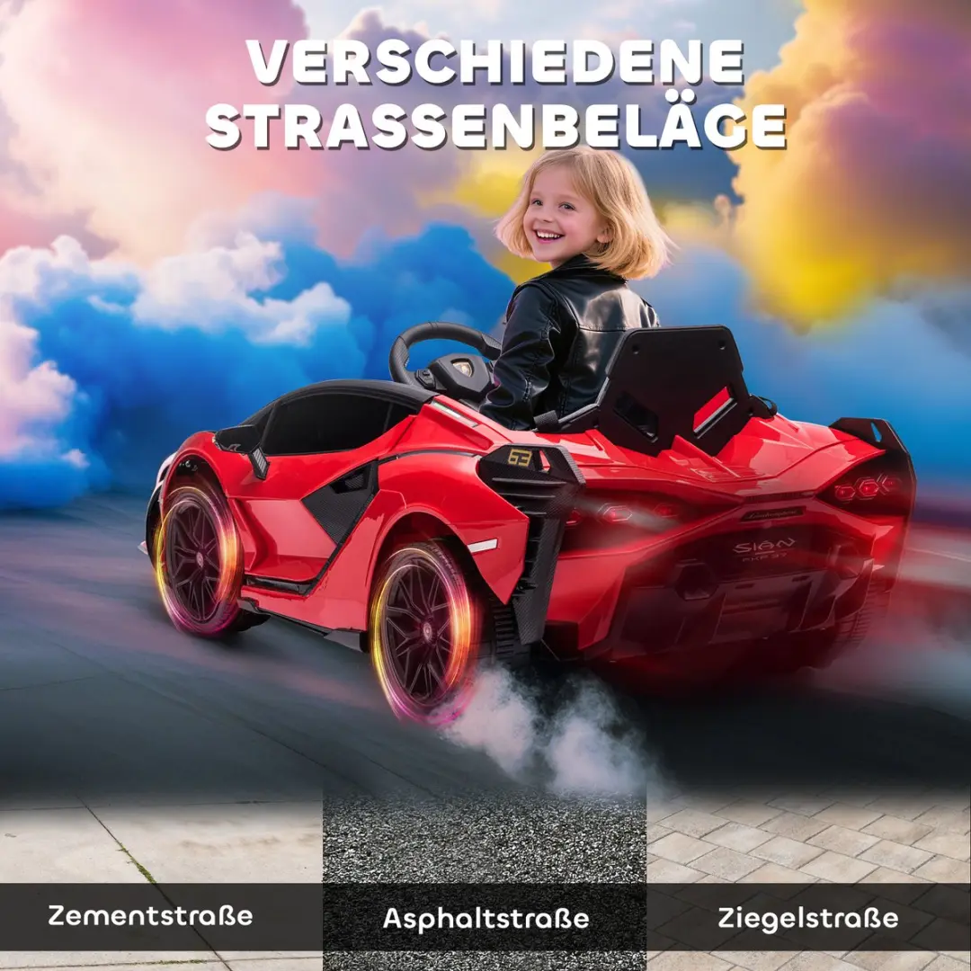 Homcom Rijden op Auto - 108x62x40cm - Rood - 370-171V90RD