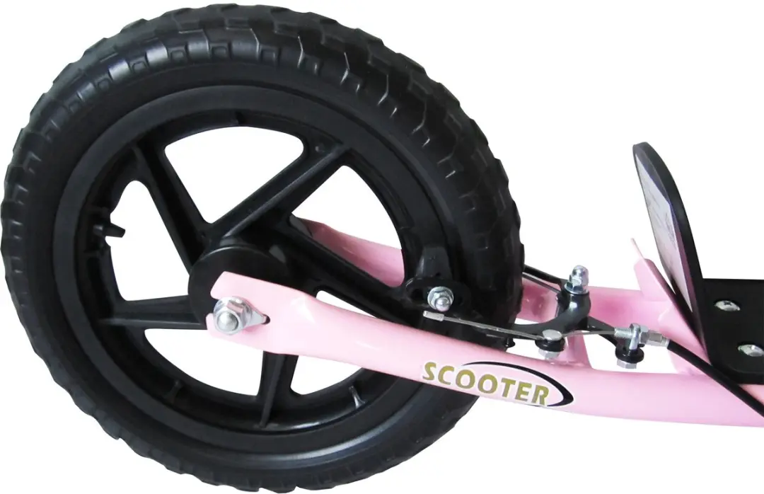 Homcom Kinderstep Staal/PVA/EVA 120x52x80-88cm Roze