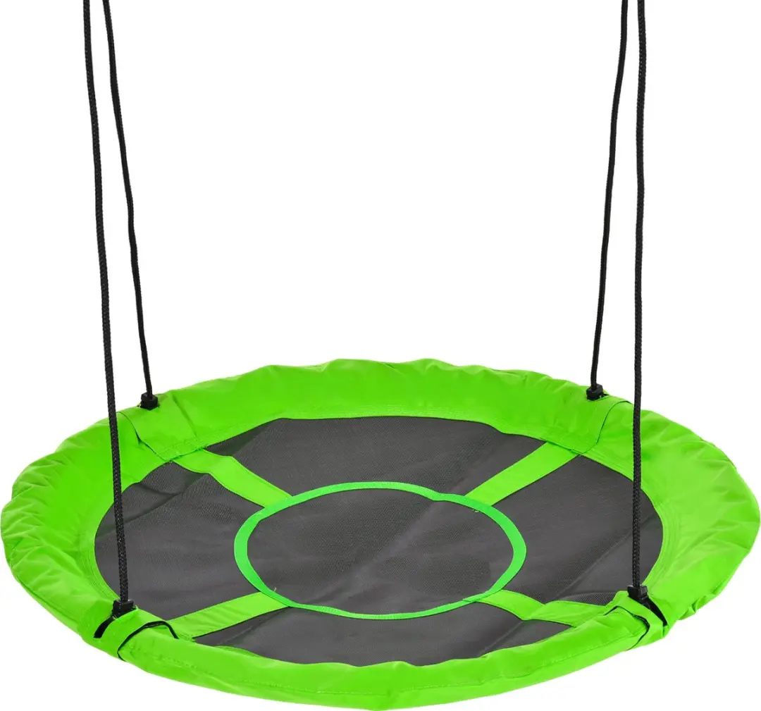 Outsunny Nestschommel Ø110cm - Groen/Zwart