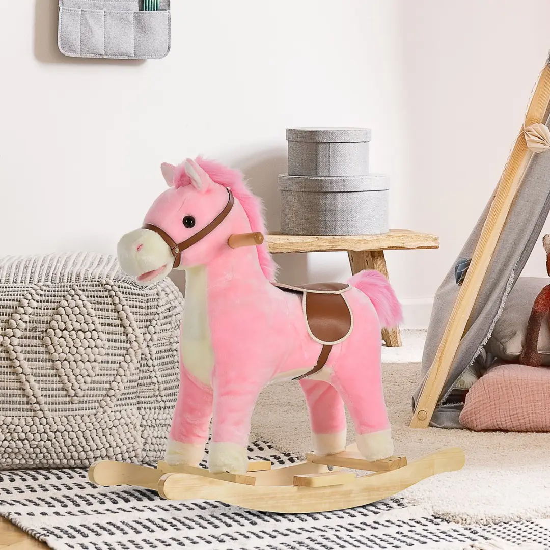 Homcom Hobbelpaard 330-109 - Roze
