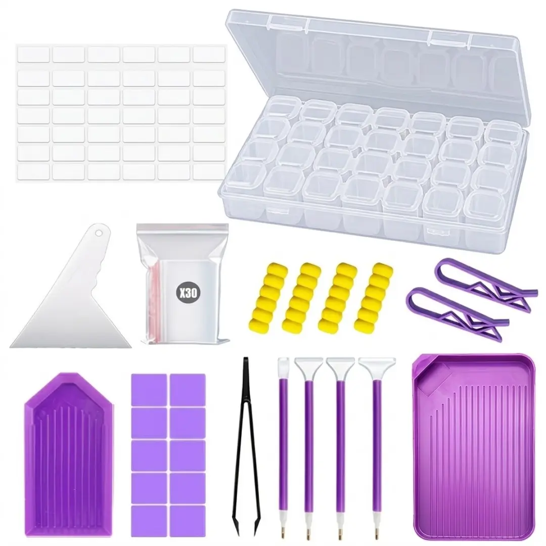 NUVEX Diamond Painting Set Transparant Paars