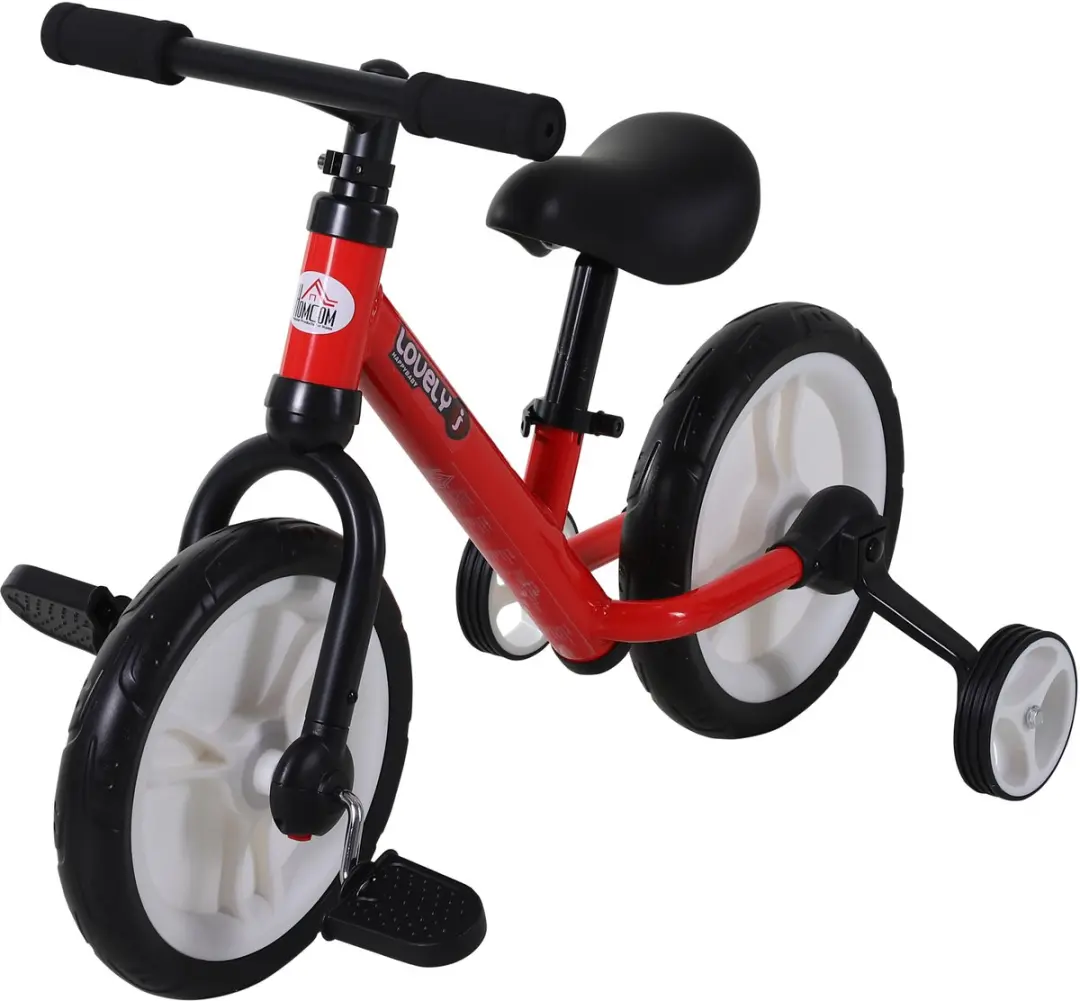Homcom Kinderbalansfiets Metaal Rood 85x36cm