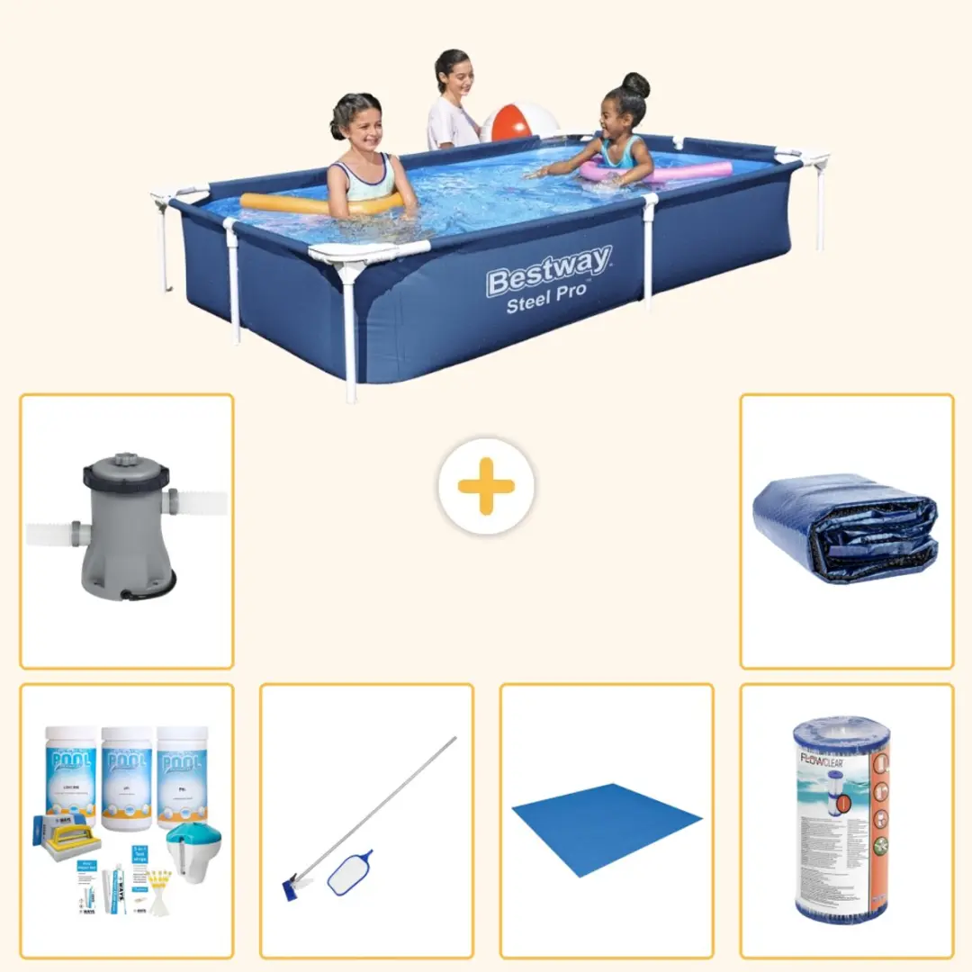 Bestway Steel Pro Zwembad 221x150cm Blauw
