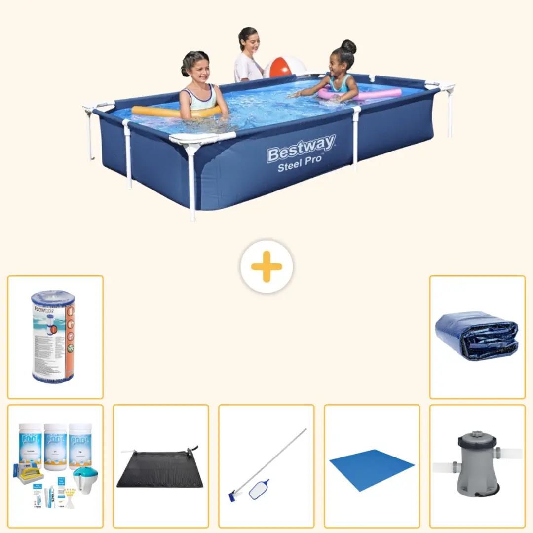 Bestway Steel Pro Zwembad 221x150x43cm Blauw