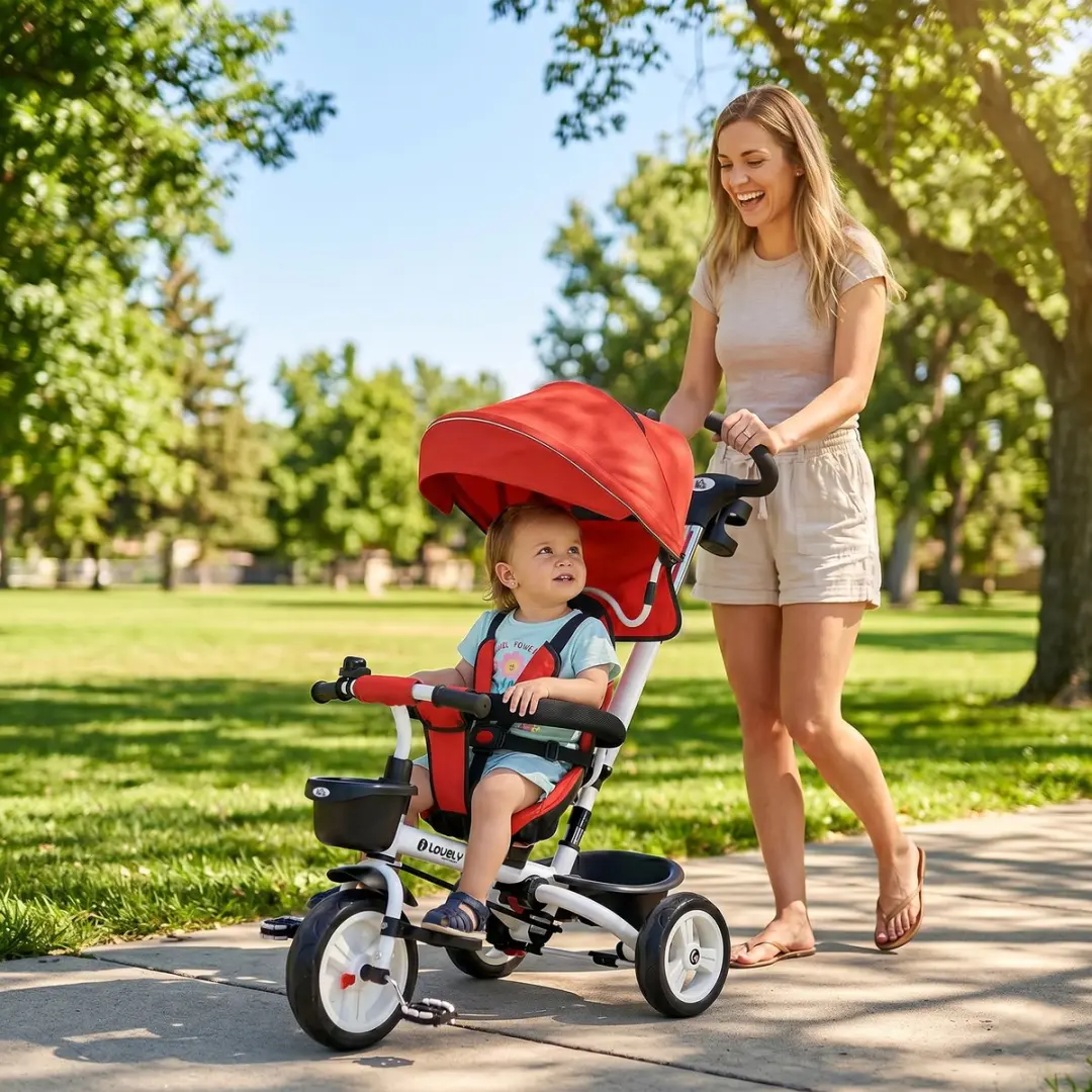 Homcom Kids Tricycle - 112x50x104cm - Rood