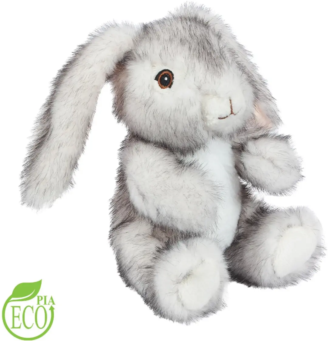 PIA Soft Toys Pluche Konijn Grijs ECO 15cm