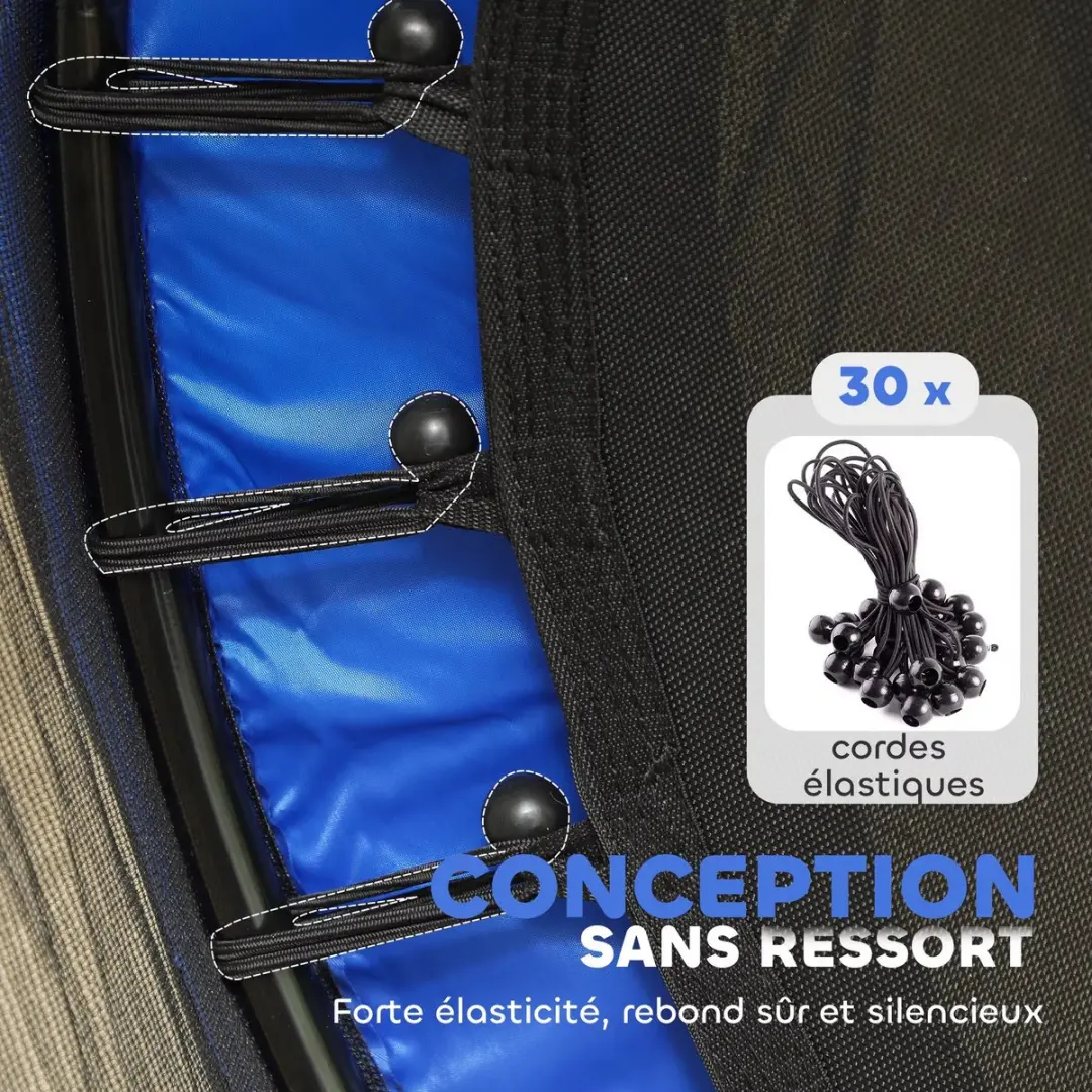 Homcom Kindertrampoline 140cm - Blauw - Veiligheidsnet