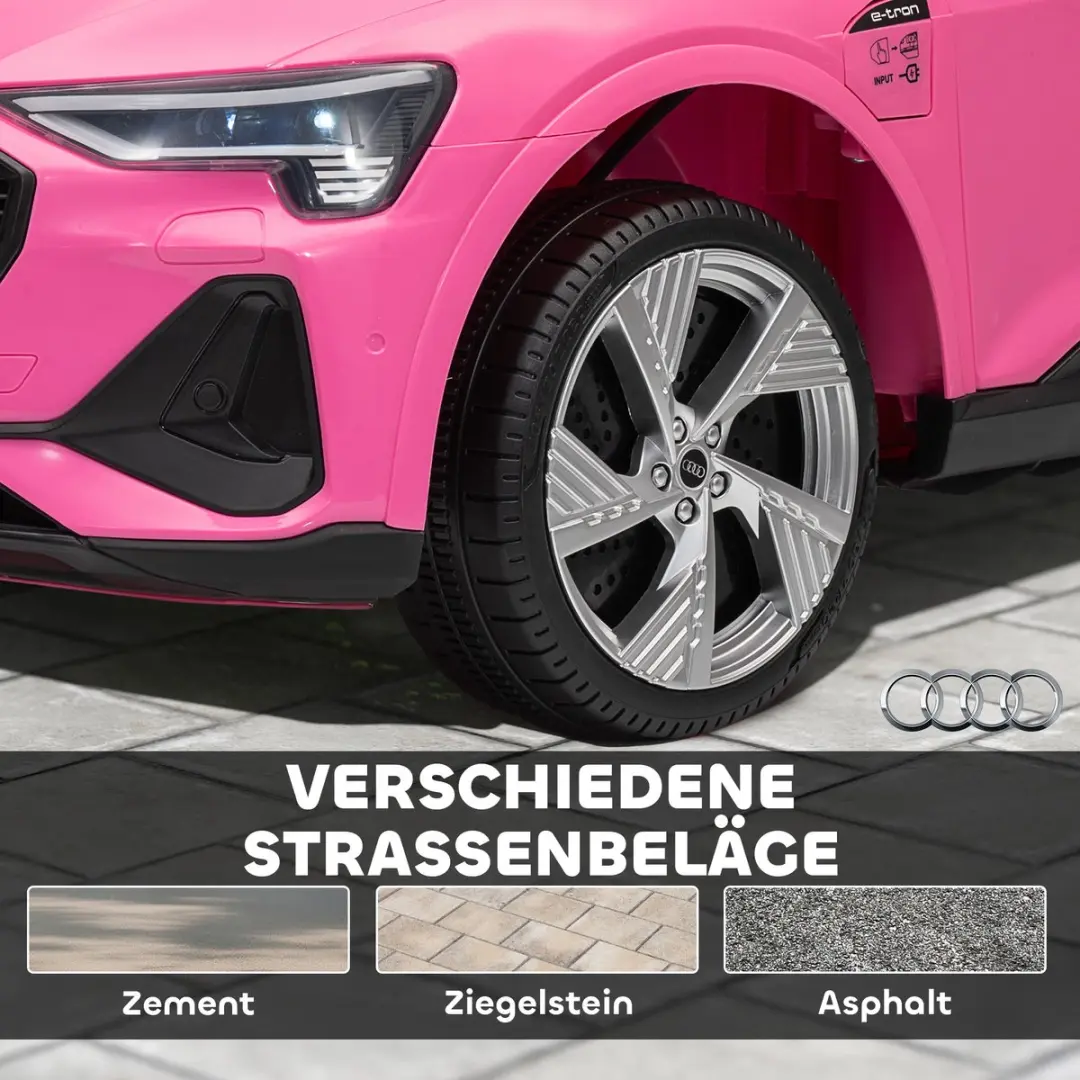 Homcom Elektrische Kinderauto 108x60x47cm Roze - 370-172V90PK