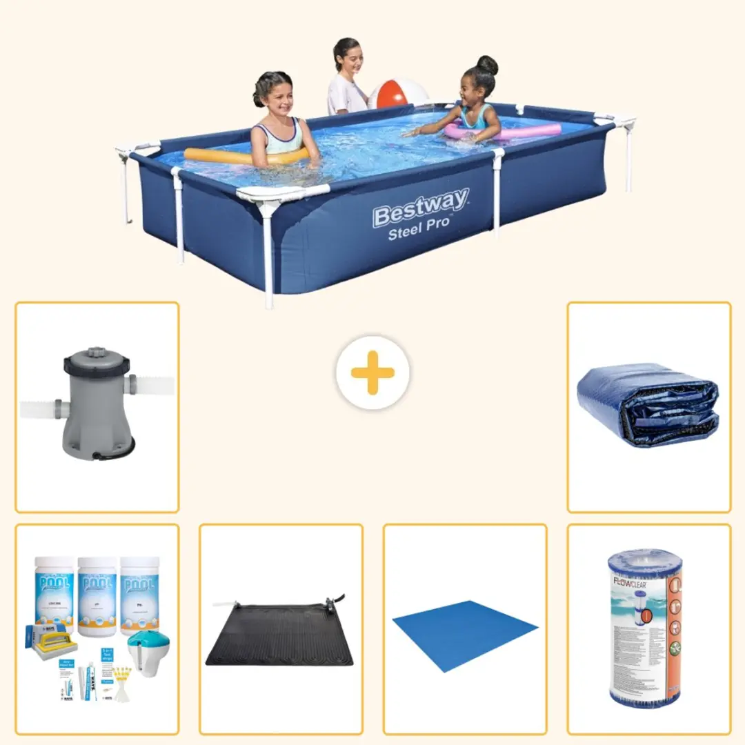 Bestway Steel Pro Zwembad 221x150x43cm Blauw