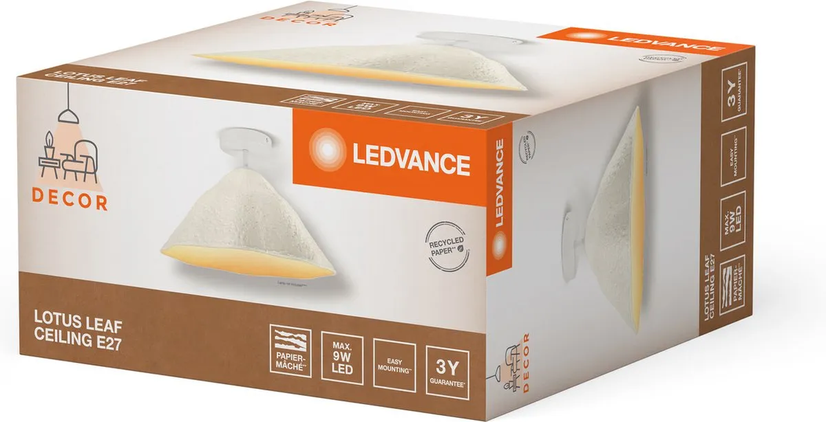 LEDVANCE Decor Lotus Leaf Plafondlamp E27 - 396mm Wit