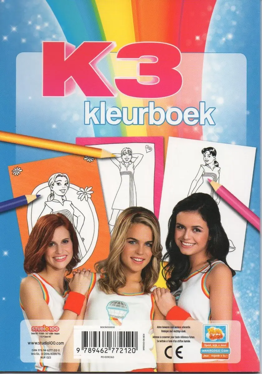 K3 Kleurboek A5 - 40 Pagina's - Blauw/Rozig