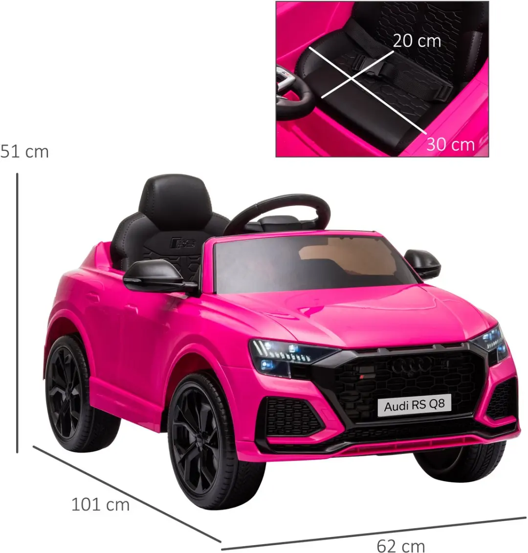 Homcom Rijauto PP - 101x62x51cm - Roze