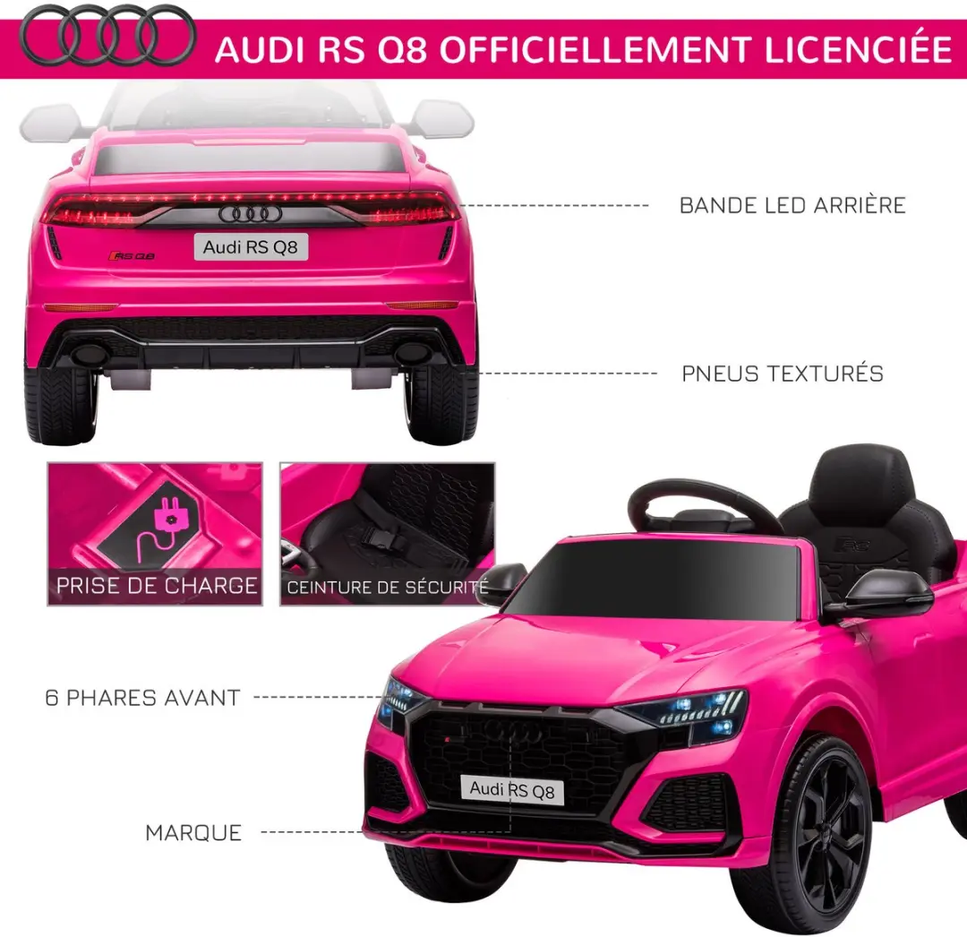 Homcom Rijauto PP - 101x62x51cm - Roze