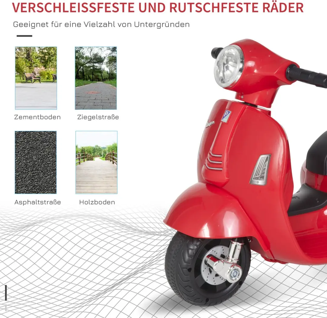Homcom Kinder Motorfiets 370-138RD - 3 km/h - Rood