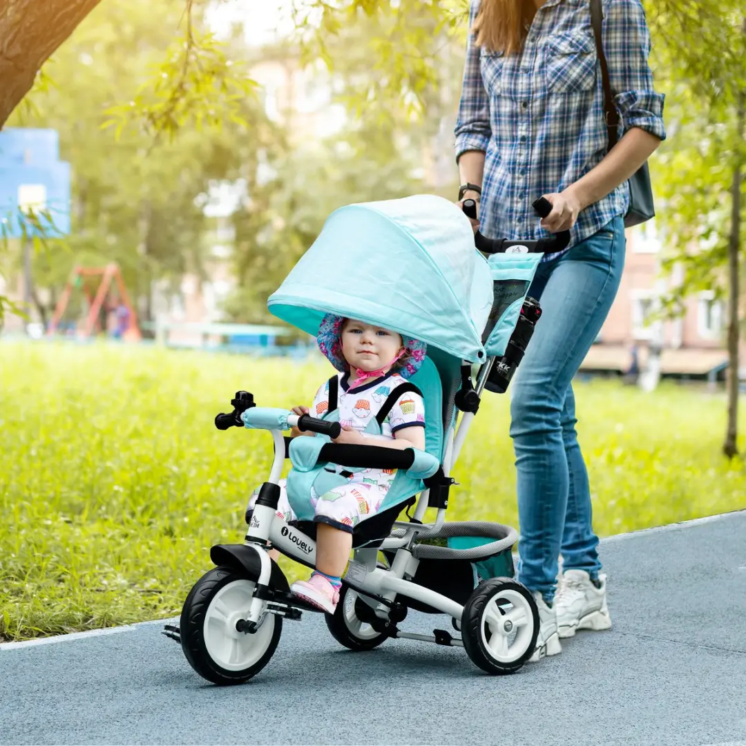 Homcom Kinderdriewieler - 102x49x102cm Groen