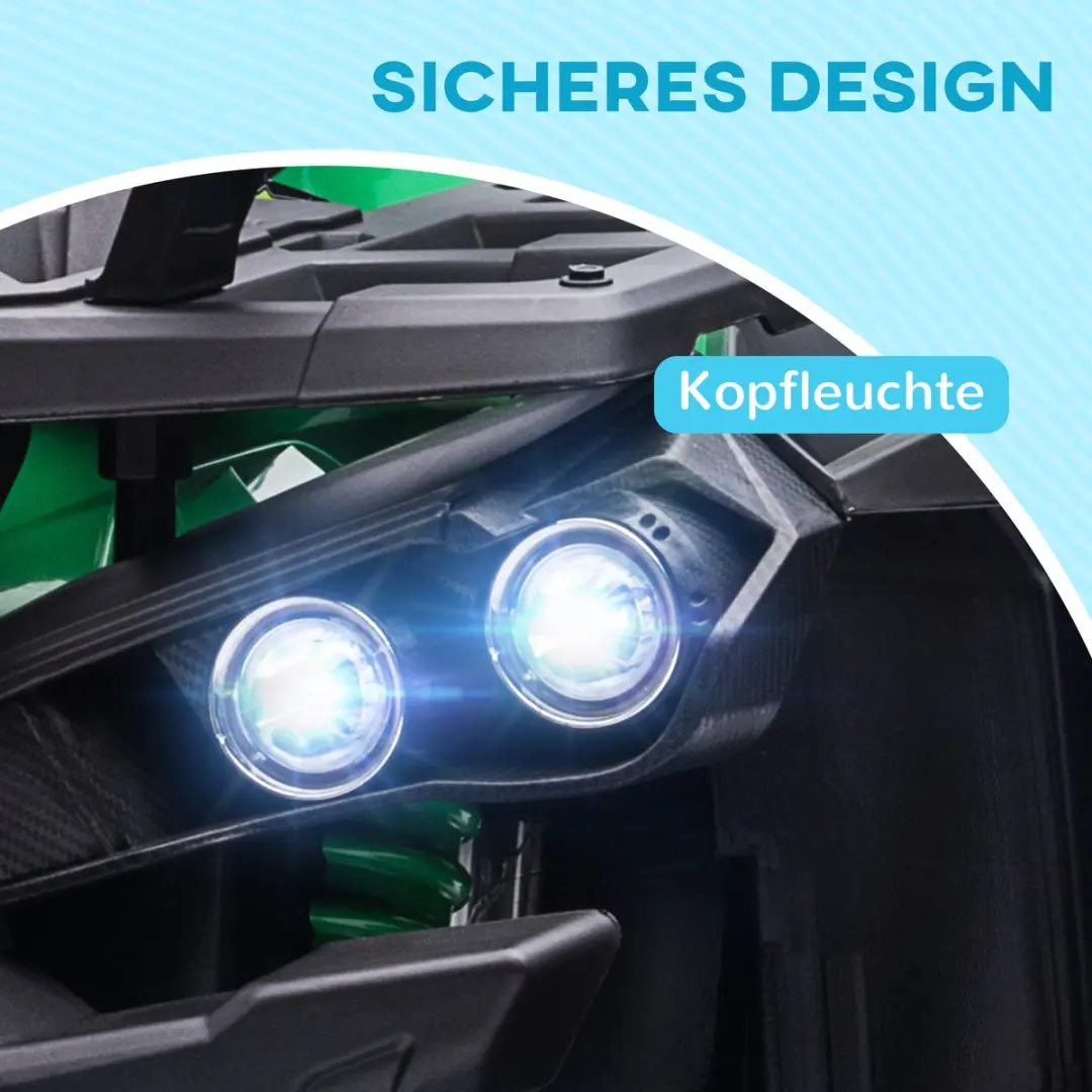 Homcom Rijden op Auto - 100x65x73cm Groen - 370-170V90GN