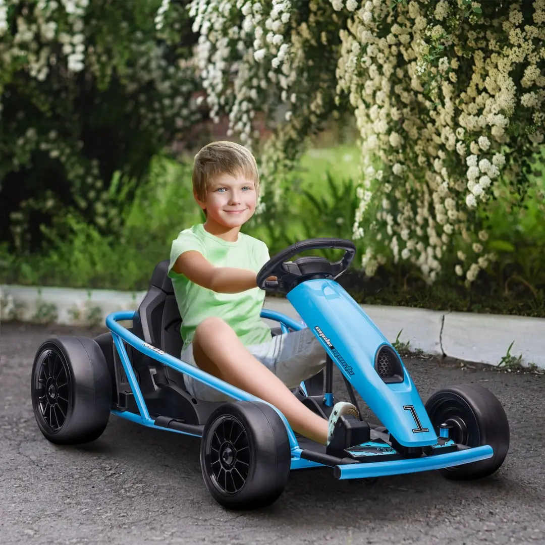 Homcom Elektrische Kart Blauw - 115x77x54cm
