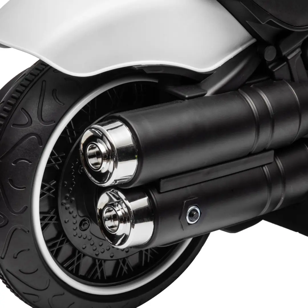 Homcom Elektrische Motorfiets 370-283V90WT - 76x42x57cm - Wit/Zwart