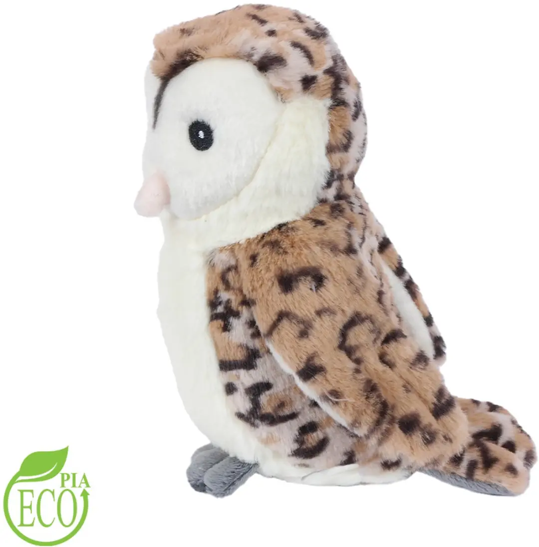 PIA Soft Toys Eco Pluche Uil 18cm - Bruin/Beige